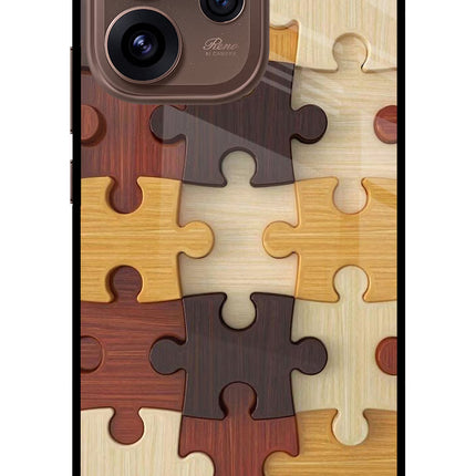 Wooden Puzzle Oppo Reno15 Pro 5G Metal Case Back Cover by Casekaro