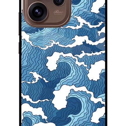 Blue Waves Oppo Reno15 Pro 5G Metal Case Back Cover by Casekaro