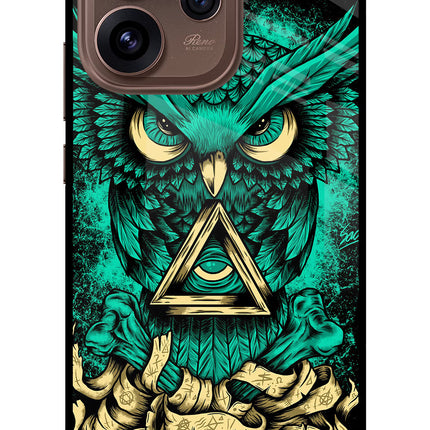 Green Owl Oppo Reno15 Pro 5G Metal Case Back Cover by Casekaro