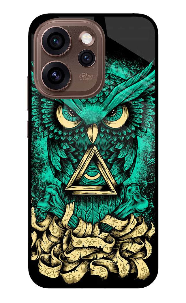 Green Owl Oppo Reno15 Pro 5G Metal Case Back Cover by Casekaro