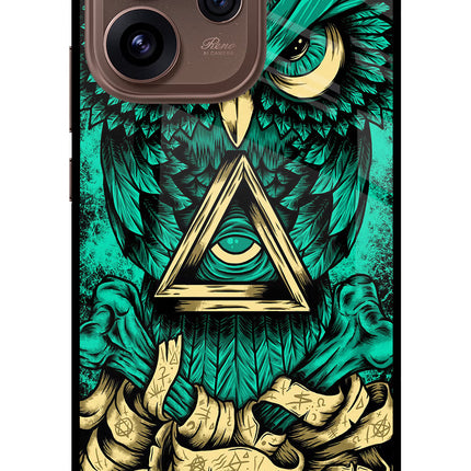 Green Owl Oppo Reno15 Pro 5G Metal Case Back Cover by Casekaro