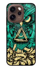 Green Owl Oppo Reno15 Pro 5G Metal Case Back Cover by Casekaro