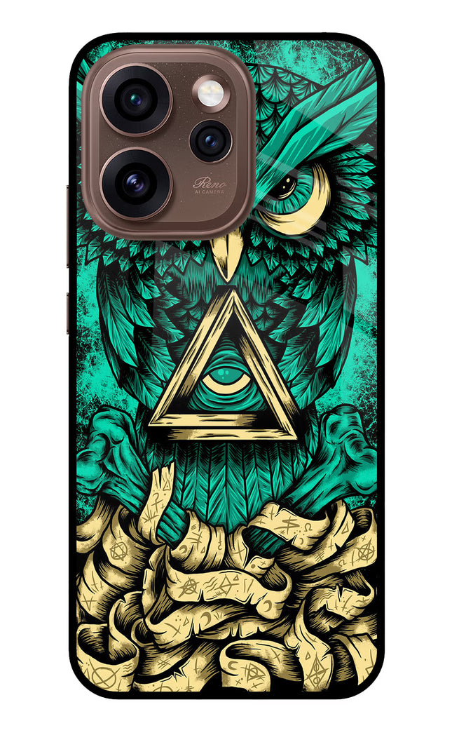 Green Owl Oppo Reno15 Pro 5G Metal Case Back Cover by Casekaro