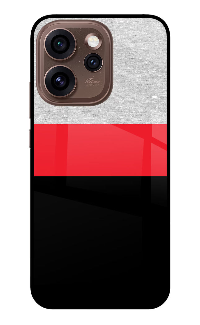 Tri Color Pattern Oppo Reno15 Pro 5G Metal Case Back Cover by Casekaro