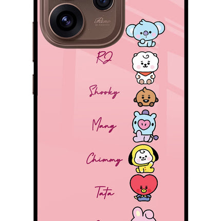 BTS names Oppo Reno15 Pro 5G Metal Case Back Cover by Casekaro