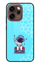 Cute Astronaut Chilling Oppo Reno15 Pro 5G Metal Case Back Cover by Casekaro