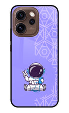 Cute Astronaut Chilling Oppo Reno15 Pro 5G Metal Case Back Cover by Casekaro