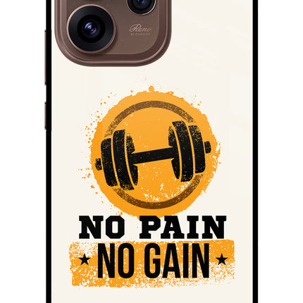 No Pain No Gain Oppo Reno15 Pro 5G Metal Case Back Cover by Casekaro