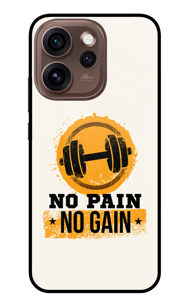 No Pain No Gain Oppo Reno15 Pro 5G Metal Case Back Cover by Casekaro