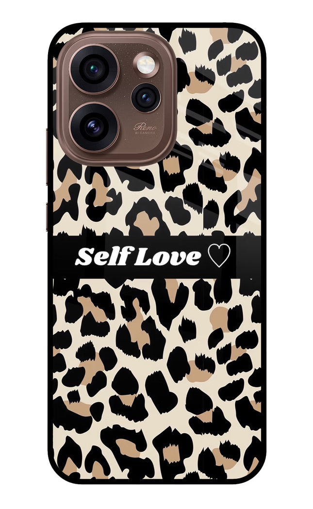 Leopard Print Self Love Oppo Reno15 Pro 5G Metal Case Back Cover by Casekaro