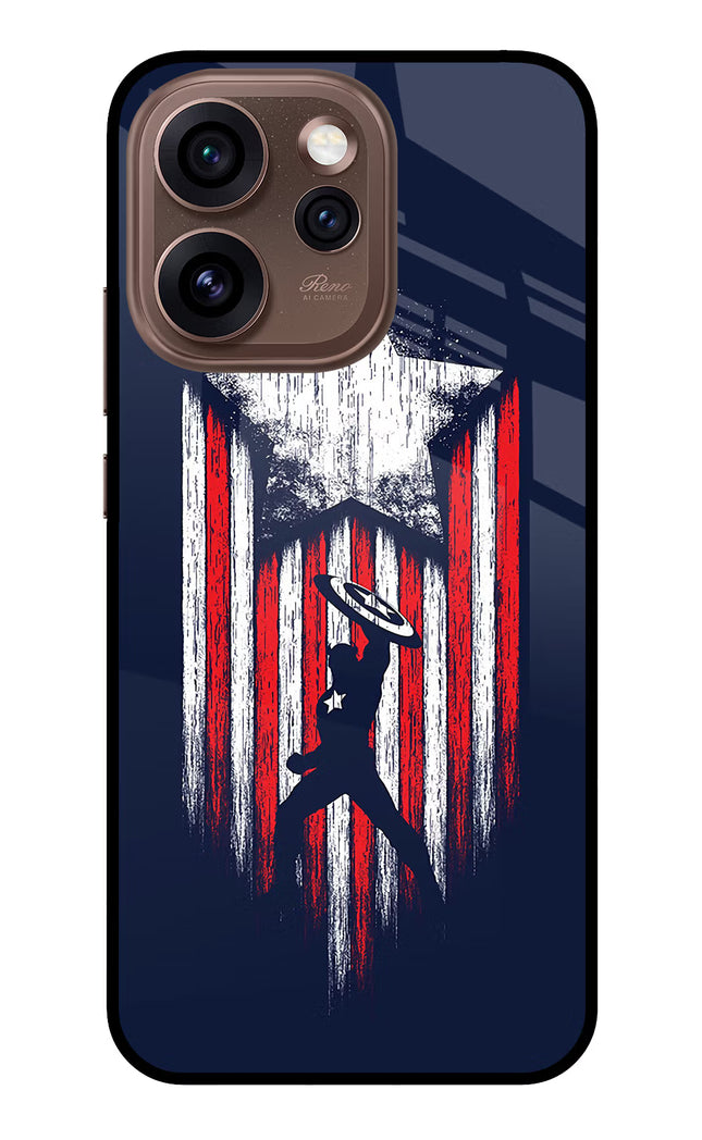 Captain America Marvel Art Oppo Reno15 Pro 5G Metal Case Back Cover by Casekaro