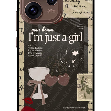 I am just a girl Oppo Reno15 Pro 5G Metal Case Back Cover by Casekaro