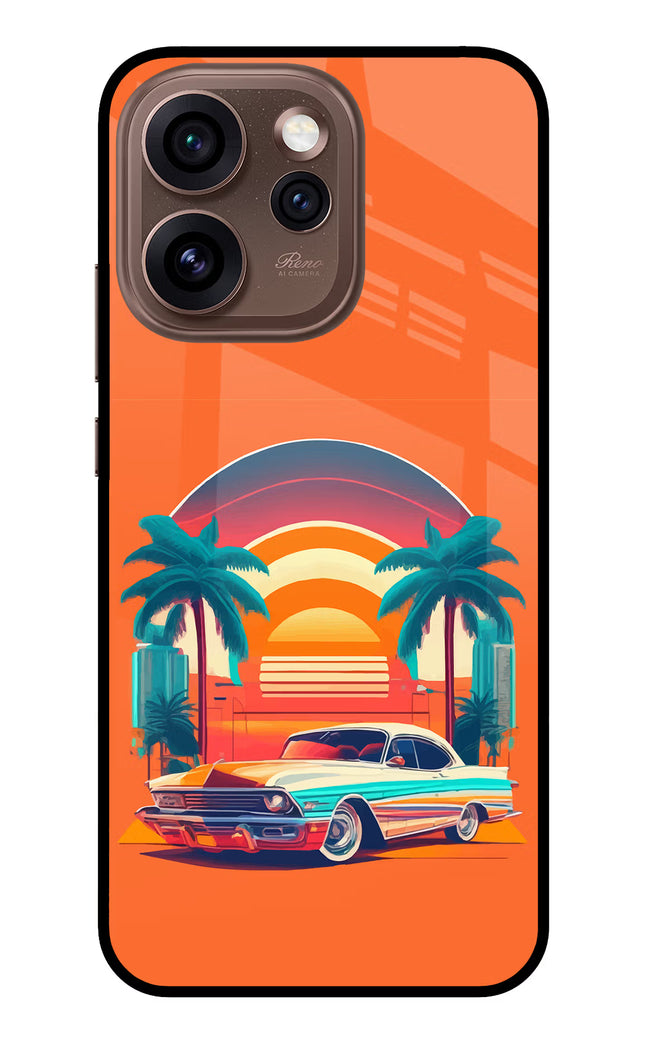 Palm Drive 80s Oppo Reno15 Pro 5G Metal Case Back Cover by Casekaro