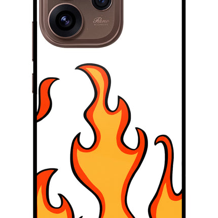 Fired Up – White Oppo Reno15 Pro 5G Metal Case Back Cover by Casekaro