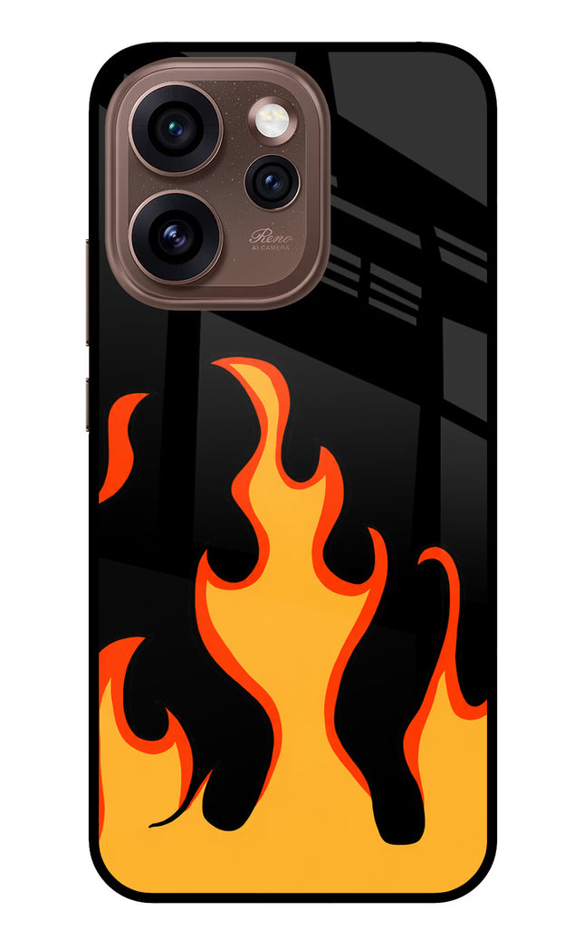 Fired Up – Black Oppo Reno15 Pro 5G Metal Case Back Cover by Casekaro