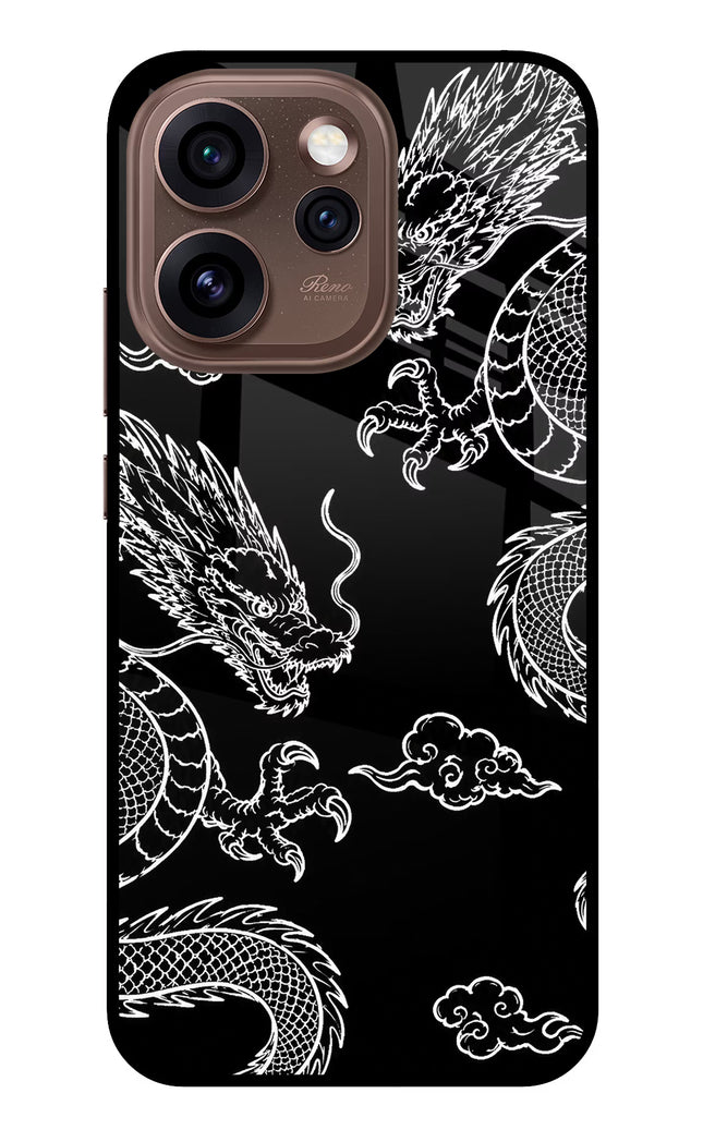 Twin Dragons Oppo Reno15 Pro 5G Metal Case Back Cover by Casekaro