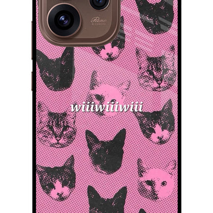 Pink Cats Oppo Reno15 Pro 5G Metal Case Back Cover by Casekaro