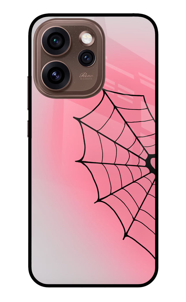 Pink Web Oppo Reno15 Pro 5G Metal Case Back Cover by Casekaro