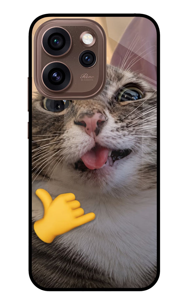 Silly Cat Call Oppo Reno15 Pro 5G Metal Case Back Cover by Casekaro