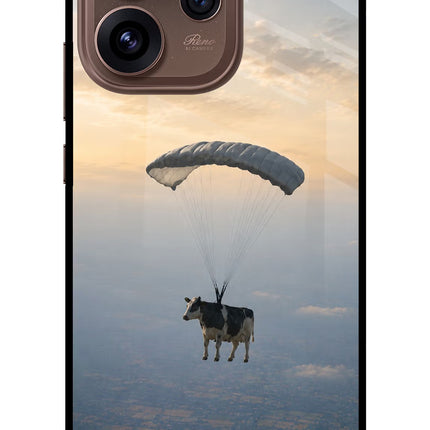 Skydiving Cow Oppo Reno15 Pro 5G Metal Case Back Cover by Casekaro