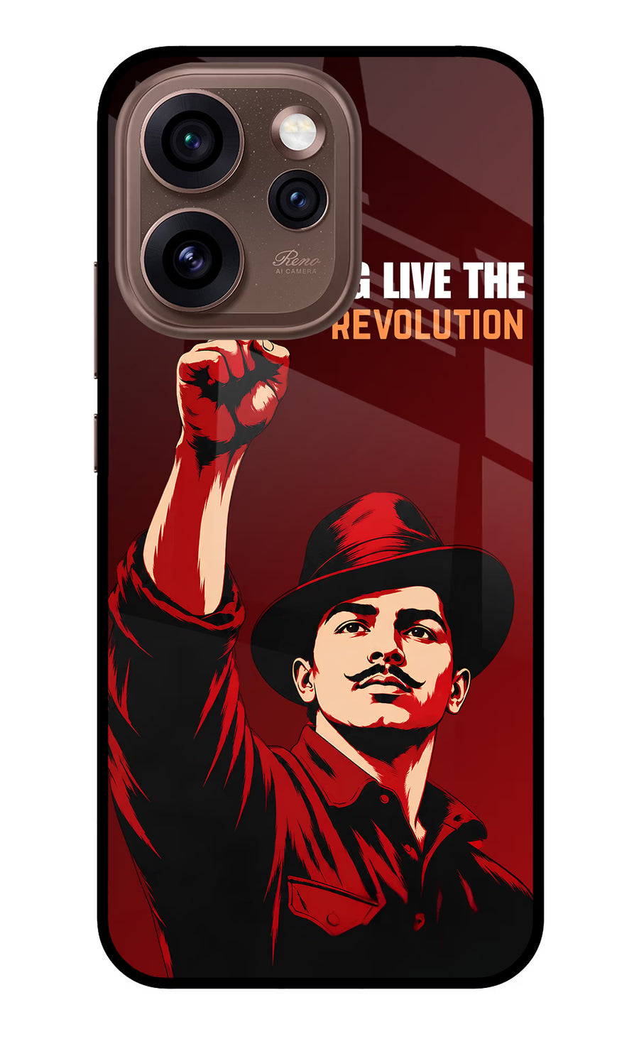Bhagat Singh Revolution Oppo Reno15 Pro 5G Back Cover, Metal case