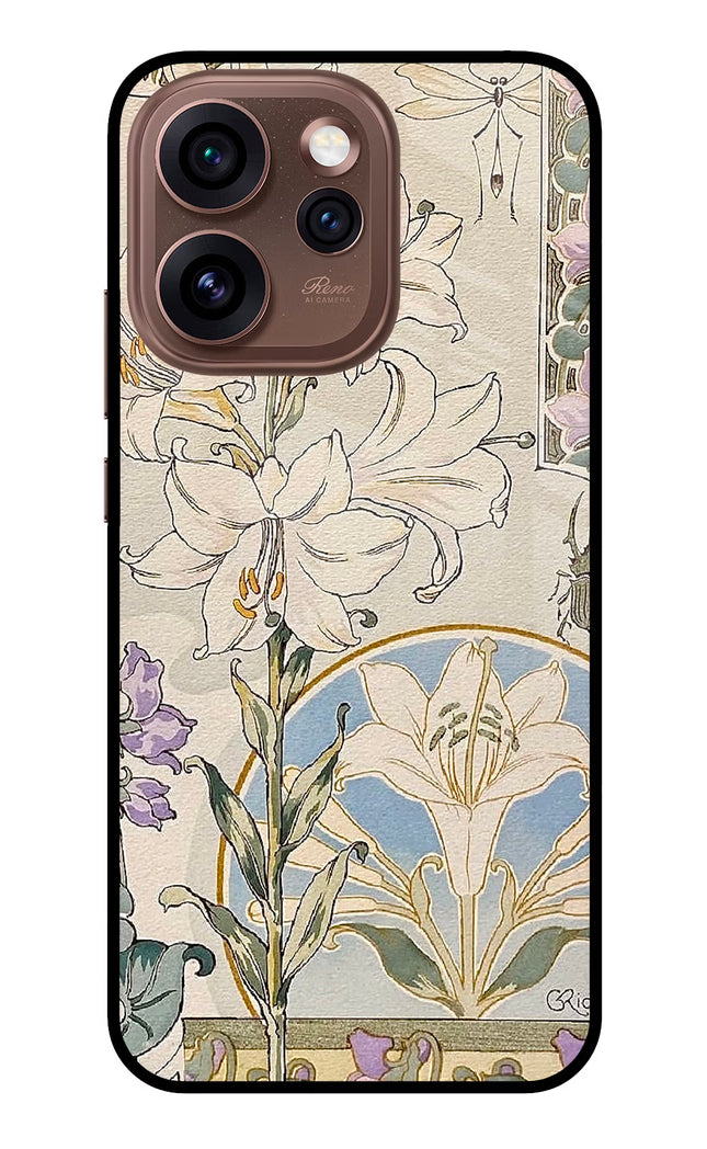 White Lily Oppo Reno15 Pro 5G Metal Case Back Cover by Casekaro