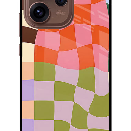 Wavy Grid Oppo Reno15 Pro 5G Metal Case Back Cover by Casekaro