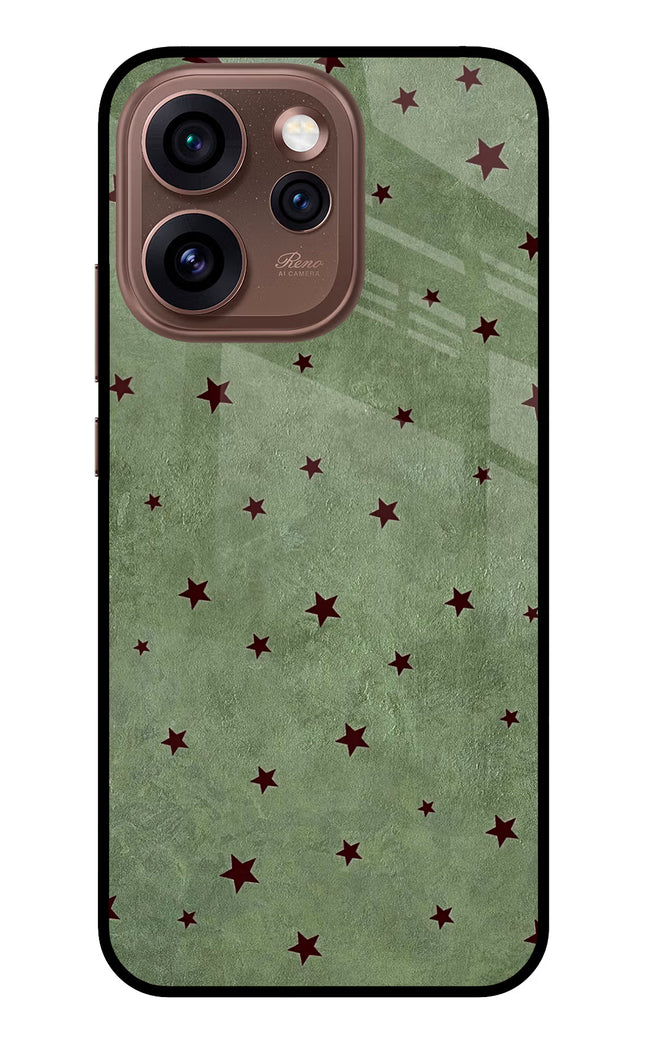 Green Stars Oppo Reno15 Pro 5G Metal Case Back Cover by Casekaro