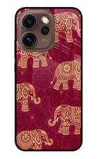 Maroon Elephant Oppo Reno15 Pro 5G Metal Case Back Cover by Casekaro