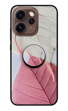 White Pink Leaf Oppo Reno15 Pro 5G Pop Case by Casekaro