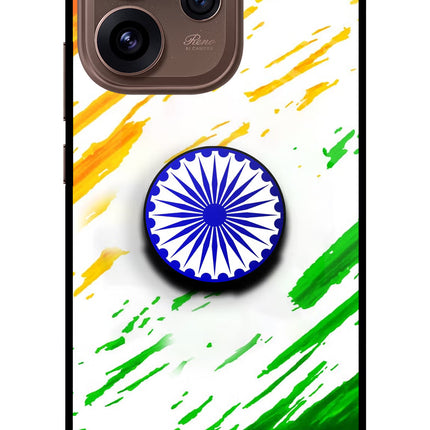 Indian Flag Ashoka Chakra Oppo Reno15 Pro 5G Pop Case by Casekaro