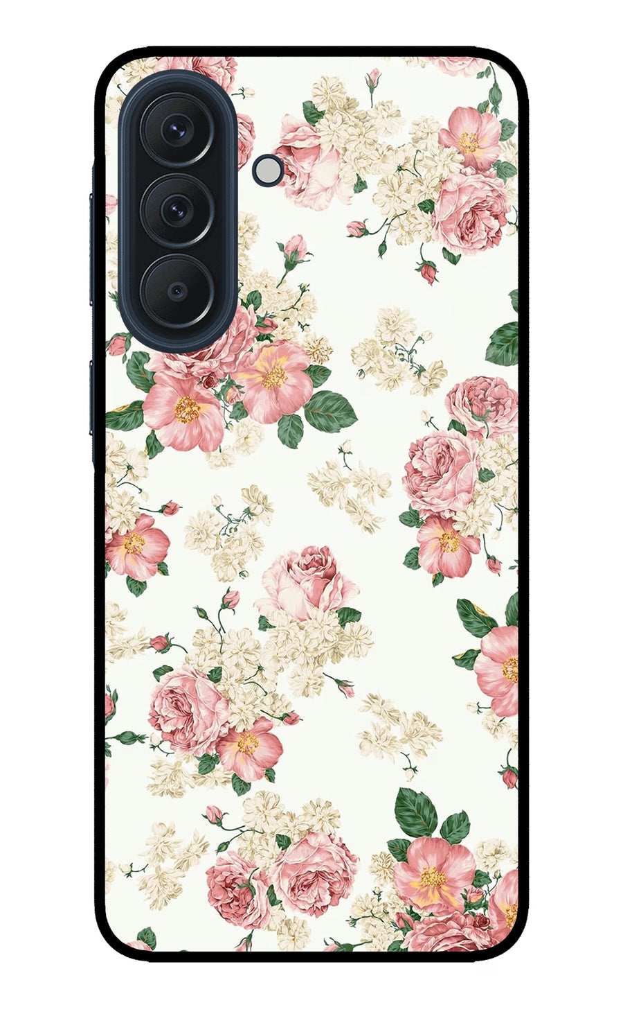 Flowers Samsung A57 5G Back Cover, Metal case