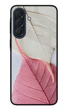 White Pink Leaf Samsung A57 5G Metal Case Back Cover by Casekaro