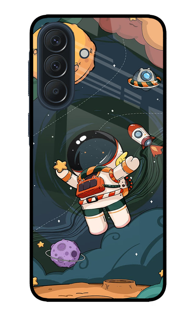 Cartoon Astronaut Samsung A57 5G Metal Case Back Cover by Casekaro