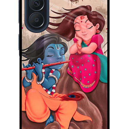 Radhe Krishna Samsung A57 5G Metal Case Back Cover by Casekaro