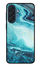 Blue Glitter Marble Samsung A57 5G Metal Case Back Cover by Casekaro