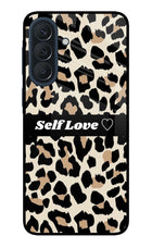 Leopard Print Self Love Samsung A57 5G Metal Case Back Cover by Casekaro