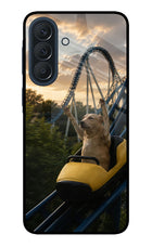 Rollercoaster Dog Samsung A57 5G Metal Case Back Cover by Casekaro