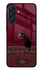 Midnight Cat Samsung A57 5G Metal Case Back Cover by Casekaro