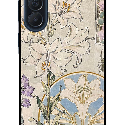 White Lily Samsung A57 5G Metal Case Back Cover by Casekaro