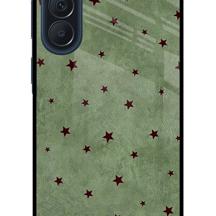 Green Stars Samsung A57 5G Metal Case Back Cover by Casekaro