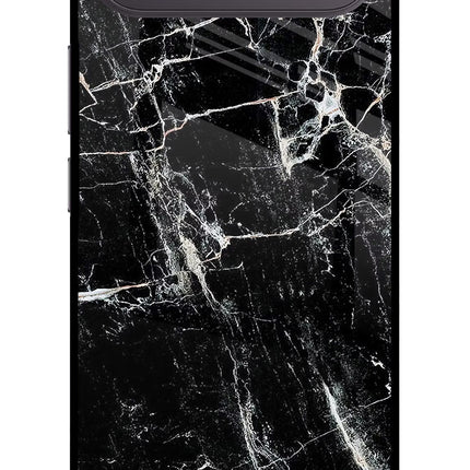 Black Marble Texture Vivo X300 FE 5G Metal Case Back Cover by Casekaro