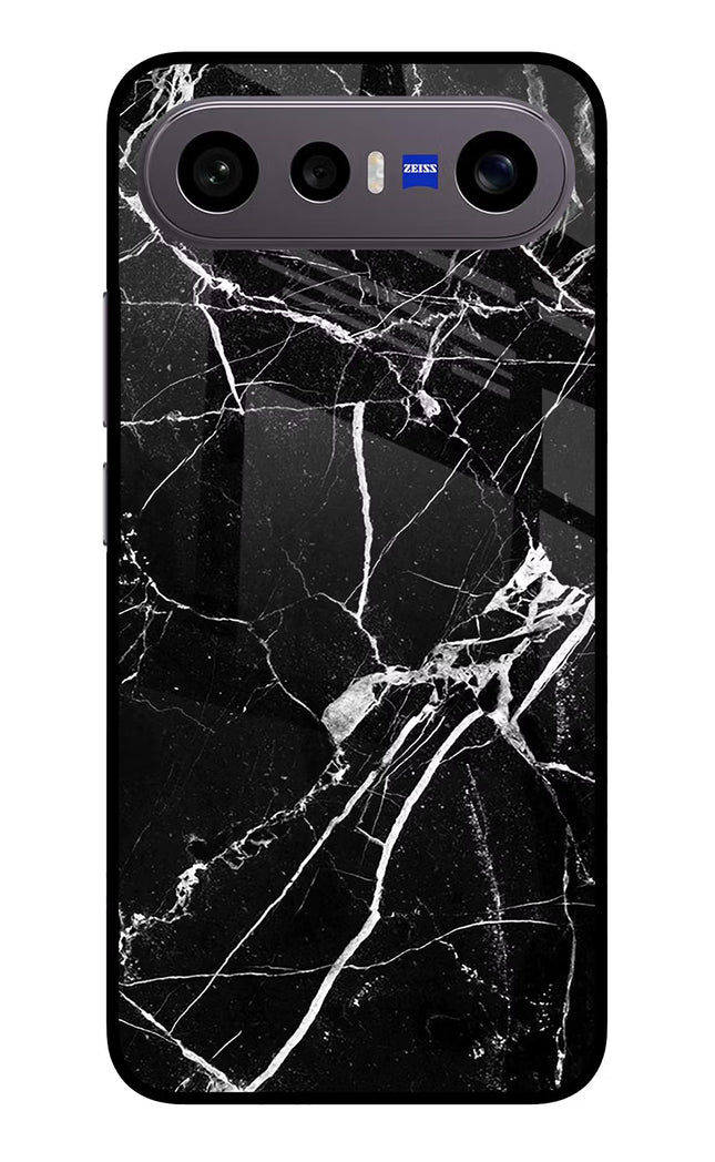 Black Marble Pattern Vivo X300 FE 5G Metal Case Back Cover by Casekaro