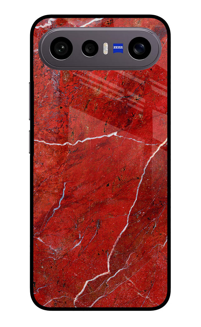 Red Marble Design Vivo X300 FE 5G Metal Case Back Cover by Casekaro