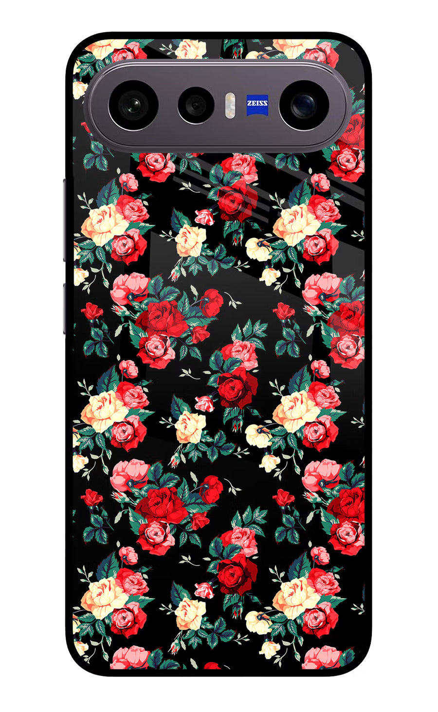 Rose Pattern Vivo X300 FE 5G Back Cover, Metal case