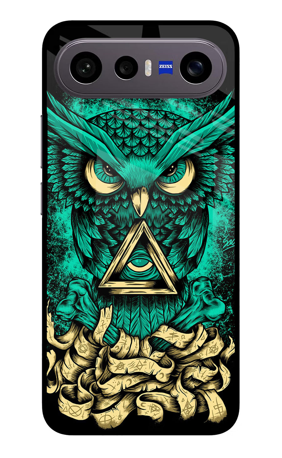 Green Owl Vivo X300 FE 5G Back Cover, Metal case
