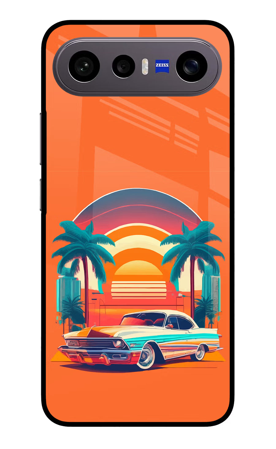 Palm Drive 80s Vivo X300 FE 5G Back Cover, Metal case