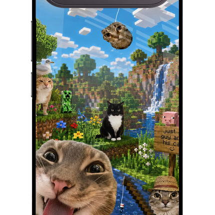 Minecraft Cat Chaos Vivo X300 FE 5G Metal Case Back Cover by Casekaro