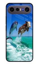 Dolphin vs Cow Vivo X300 FE 5G Metal Case Back Cover by Casekaro