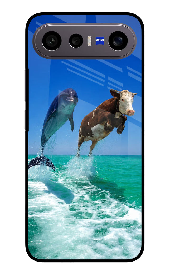 Dolphin vs Cow Vivo X300 FE 5G Metal Case Back Cover by Casekaro